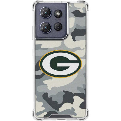 NFL Green Bay Packers Camo Moto G Play 5G (2025) Clear Case