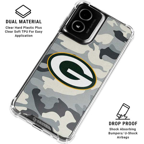 NFL Green Bay Packers Camo Moto G Power 5G (2024) Clear Case