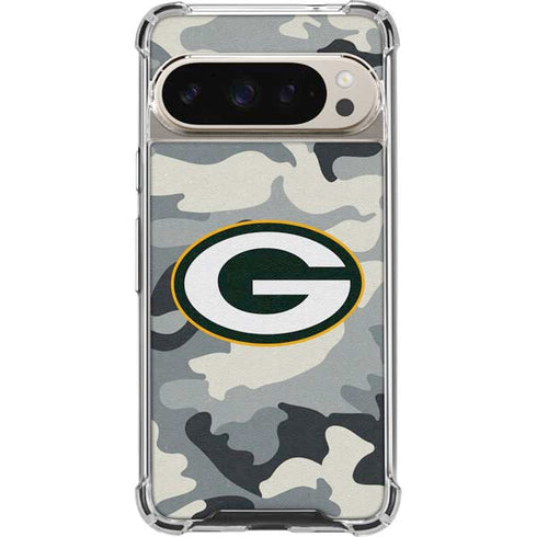 NFL Green Bay Packers Camo Pixel 9/9 Pro Clear Case