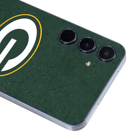 NFL Green Bay Packers Distressed Galaxy A35 5G Skin