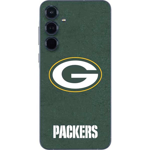 NFL Green Bay Packers Distressed Galaxy A55 5G Skin