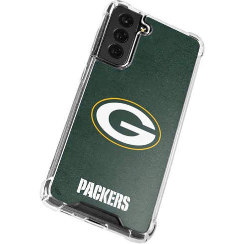 NFL Green Bay Packers Distressed Galaxy S22 Clear Case