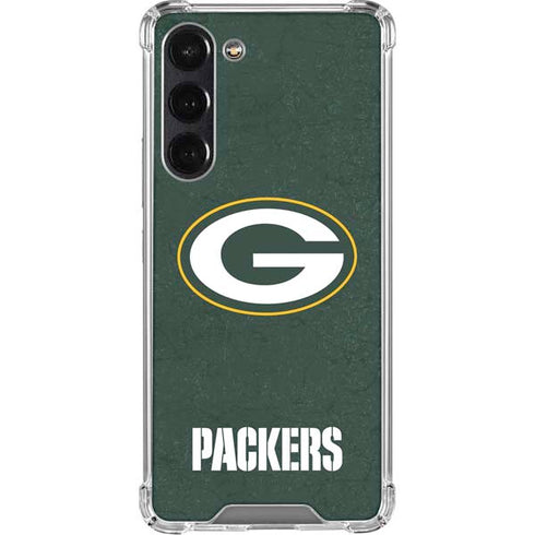 NFL Green Bay Packers Distressed Galaxy S24 FE Clear Case