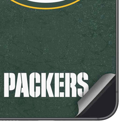 NFL Green Bay Packers Distressed Galaxy S25 Plus Skin