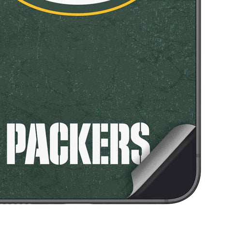 NFL Green Bay Packers Distressed Galaxy S25 Skin