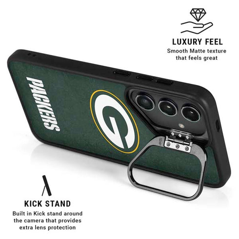 NFL Green Bay Packers Distressed Galaxy S25 Ultra Kickstand Case