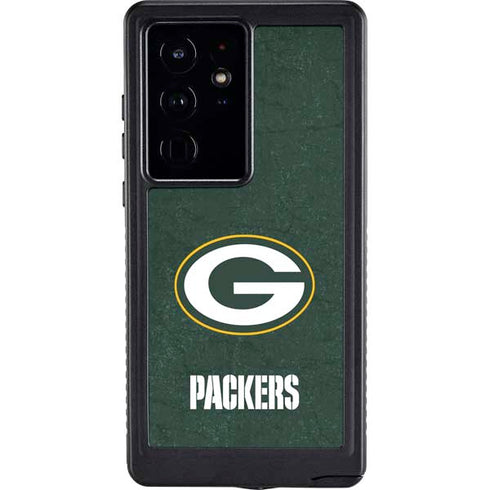 NFL Green Bay Packers Distressed Galaxy S24 Ultra Waterproof Case