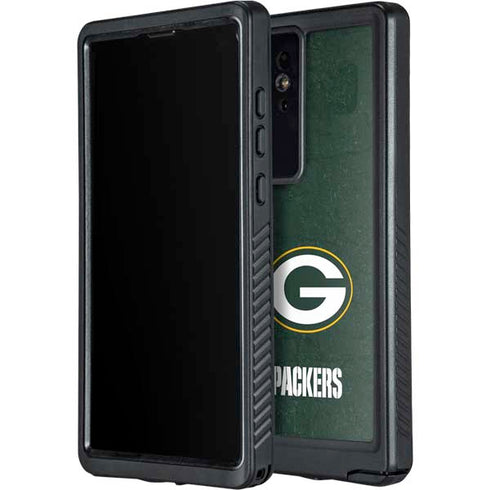 NFL Green Bay Packers Distressed Galaxy S24 Ultra Waterproof Case