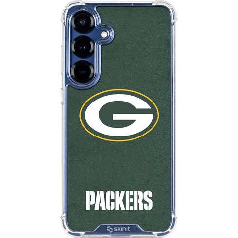 NFL Green Bay Packers Distressed Galaxy S25 Plus Clear Case