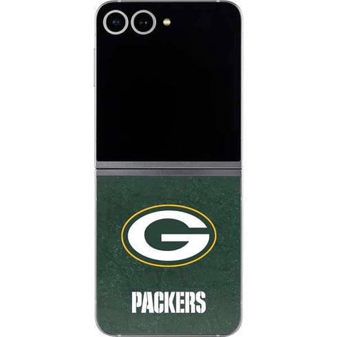 NFL Green Bay Packers Distressed Galaxy Z Flip6 Skin