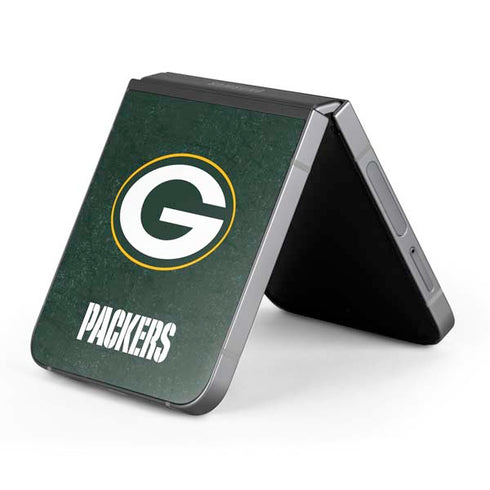 NFL Green Bay Packers Distressed Galaxy Z Flip6 Skin