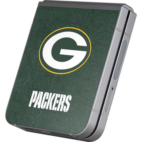 NFL Green Bay Packers Distressed Galaxy Z Flip6 Skin