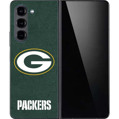 NFL Green Bay Packers Distressed Galaxy Z Fold5 5G Skin
