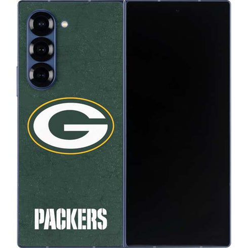 NFL Green Bay Packers Distressed Galaxy Z Fold6 Skin