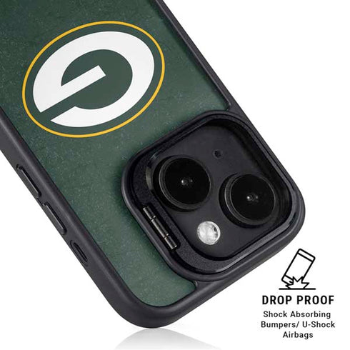 NFL Green Bay Packers Distressed iPhone 13 Kickstand Case