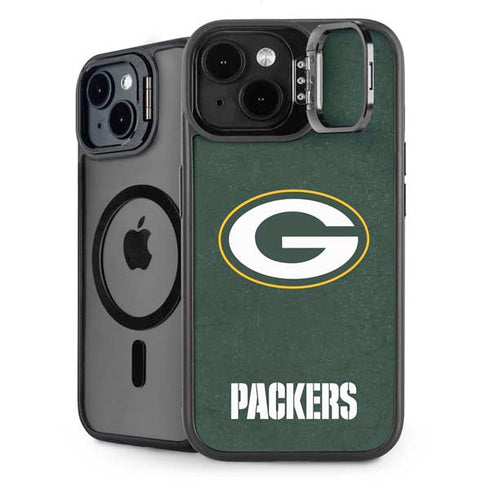 NFL Green Bay Packers Distressed iPhone 15 Plus Kickstand Case