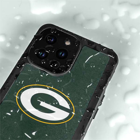 NFL Green Bay Packers Distressed iPhone 15 Pro Waterproof Case