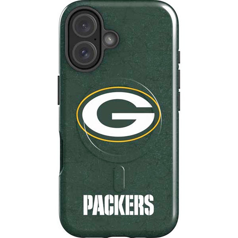 NFL Green Bay Packers Distressed iPhone 16 Plus Magsafe Impact Case