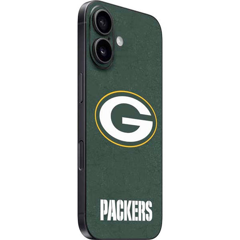 NFL Green Bay Packers Distressed iPhone 16 Plus Skin