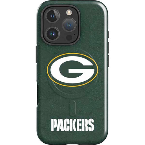 NFL Green Bay Packers Distressed iPhone 16 Pro Max Magsafe Impact Case