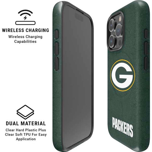 NFL Green Bay Packers Distressed iPhone 16 Pro Max Magsafe Impact Case