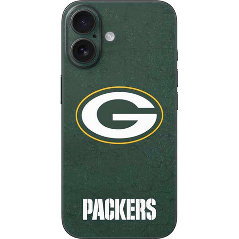 NFL Green Bay Packers Distressed iPhone 16 Skin
