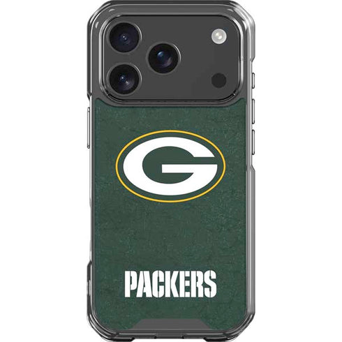 NFL Green Bay Packers Distressed iPhone 18 Pro Clear Case