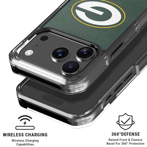 NFL Green Bay Packers Distressed iPhone 18 Pro Clear Case