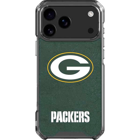 NFL Green Bay Packers Distressed iPhone 18 Pro Max Clear Case