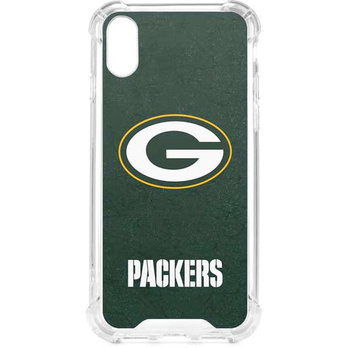 NFL Green Bay Packers Distressed iPhone XS Clear Case