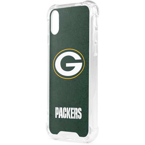 NFL Green Bay Packers Distressed iPhone XS Clear Case