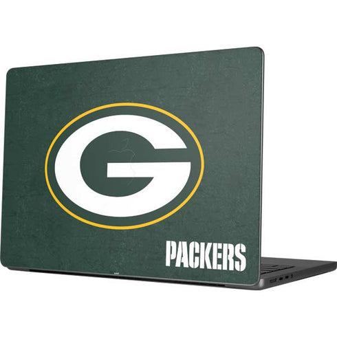 NFL Green Bay Packers Distressed Apple MacBook Pro 14-inch Skin