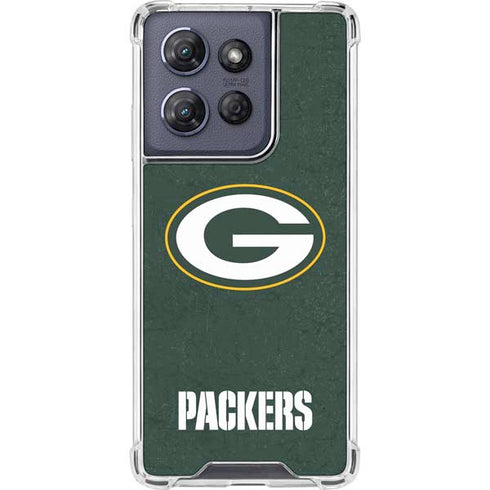NFL Green Bay Packers Distressed Moto G Stylus 5G (2025) Clear Case