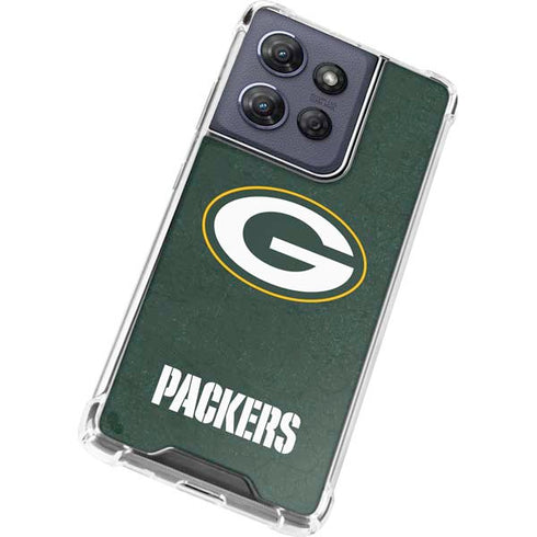 NFL Green Bay Packers Distressed Moto G Stylus 5G (2025) Clear Case