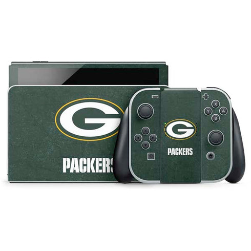 NFL Green Bay Packers Distressed Nintendo Skins