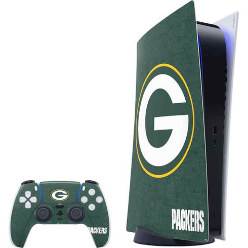 NFL Green Bay Packers Distressed PlayStation PS5 Skins