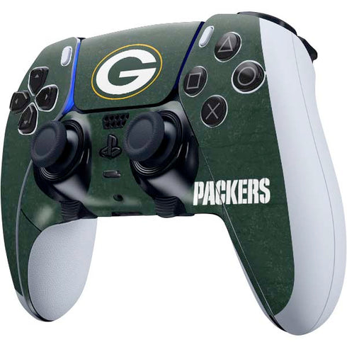 NFL Green Bay Packers Distressed PS5 DualSense Edge Pro Controller Skin