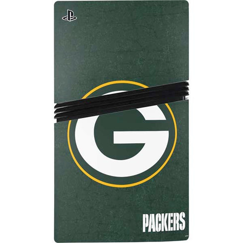 NFL Green Bay Packers Distressed PS5 Pro Bundle Skin