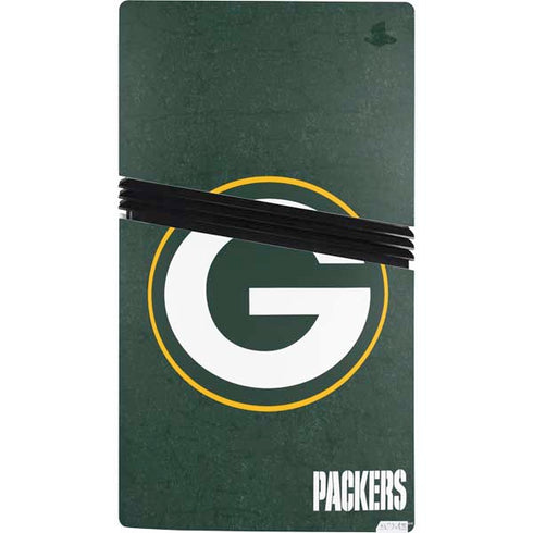 NFL Green Bay Packers Distressed PS5 Pro Bundle Skin