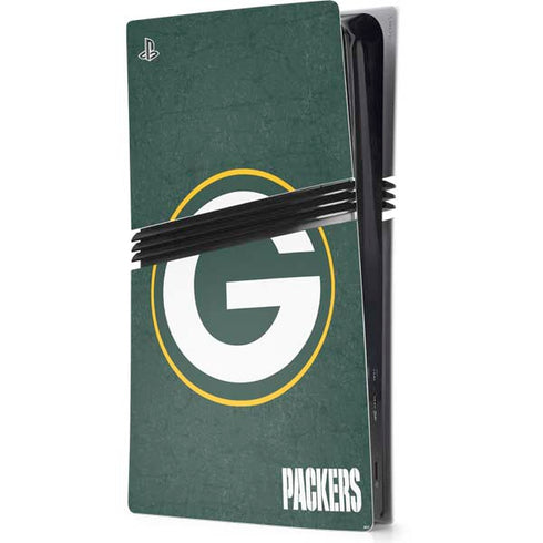 NFL Green Bay Packers Distressed PS5 Pro Console Skin
