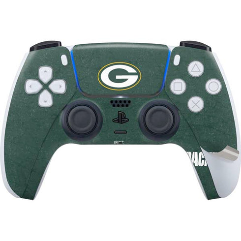NFL Green Bay Packers Distressed PS5 Pro Disk Bundle Skin