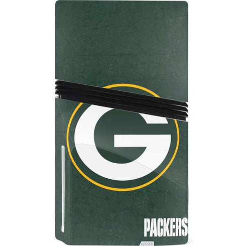 NFL Green Bay Packers Distressed PS5 Pro Disk Console Skin