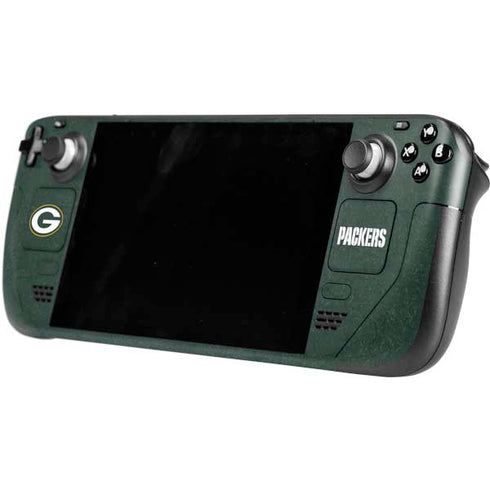 NFL Green Bay Packers Distressed Steam Deck Handheld Gaming Computer OLED Skin