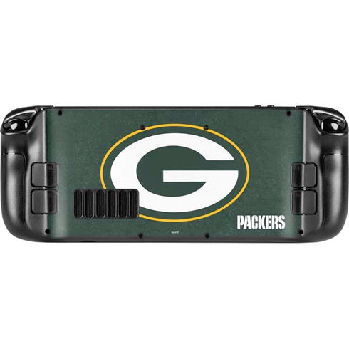 NFL Green Bay Packers Distressed Steam Deck Handheld Gaming Computer OLED Skin