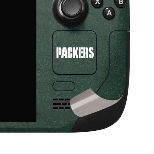 NFL Green Bay Packers Distressed Steam Deck Handheld Gaming Computer OLED Skin