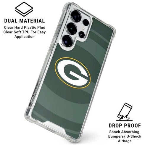 NFL Green Bay Packers Double Vision Galaxy S25 Ultra Clear Case