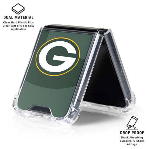 NFL Green Bay Packers Double Vision Galaxy Z Flip6 Clear Case