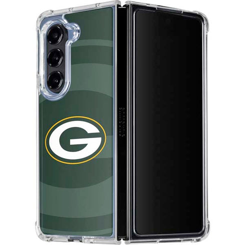 NFL Green Bay Packers Double Vision Galaxy Z Fold5 5G Clear Case
