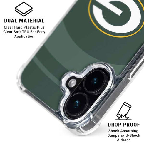 NFL Green Bay Packers Double Vision iPhone 16 Clear Case