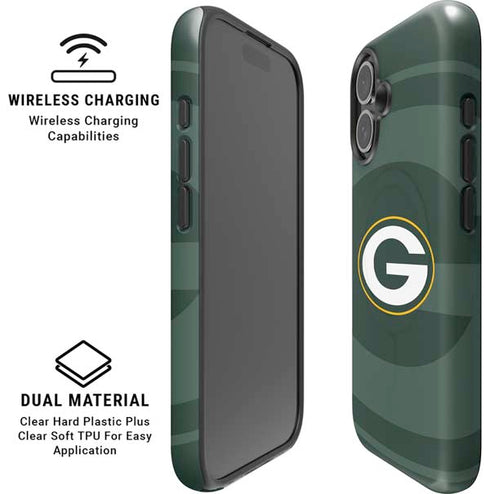 NFL Green Bay Packers Double Vision iPhone 16 Magsafe Impact Case
